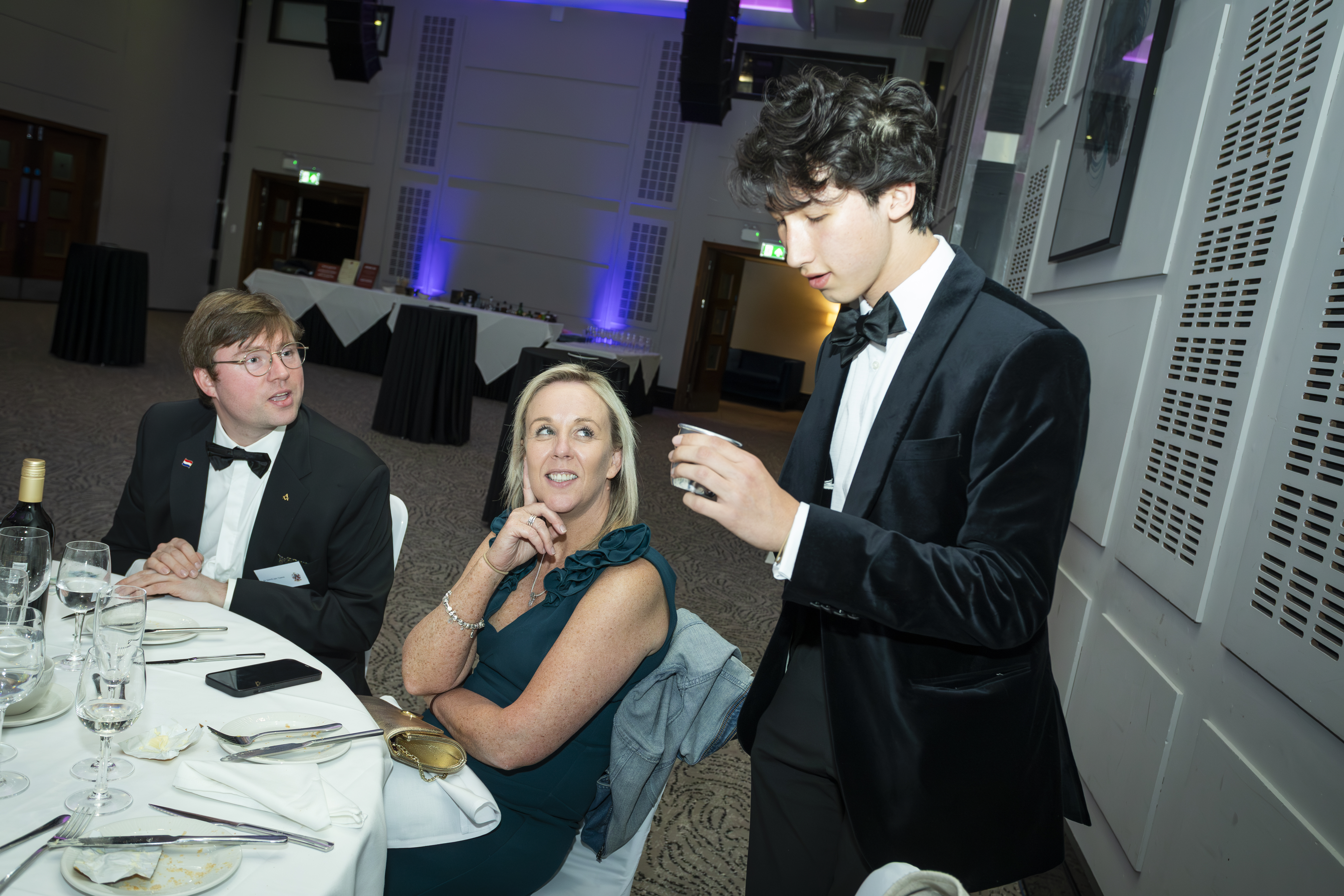 Noah entertaining guests during a celebration